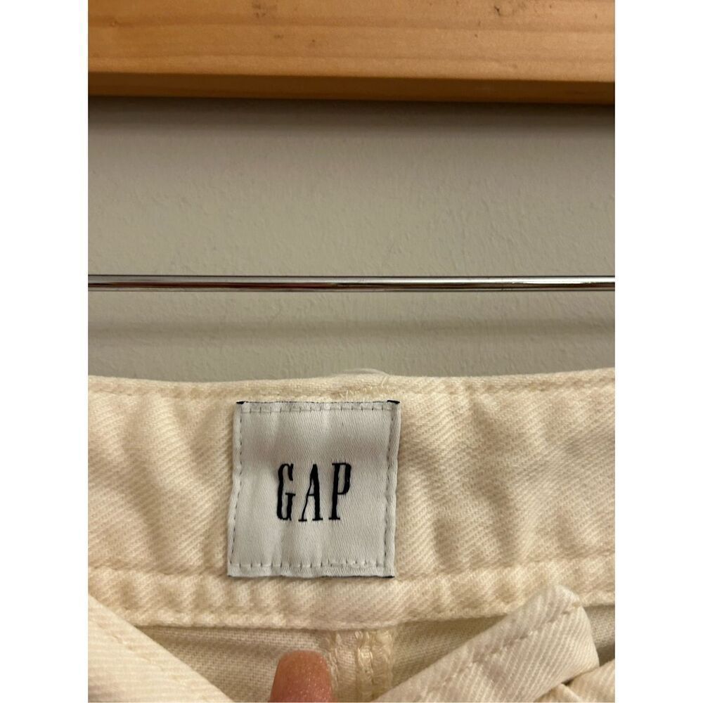 EUC GAP high-rise Wide-leg Cropped size 8 ivory - Picture 3 of 8
